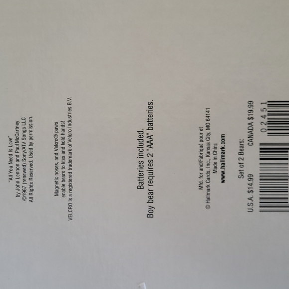 Limited Edition Musical Kiss Kiss Bears Hallmark - Picture 7 of 9